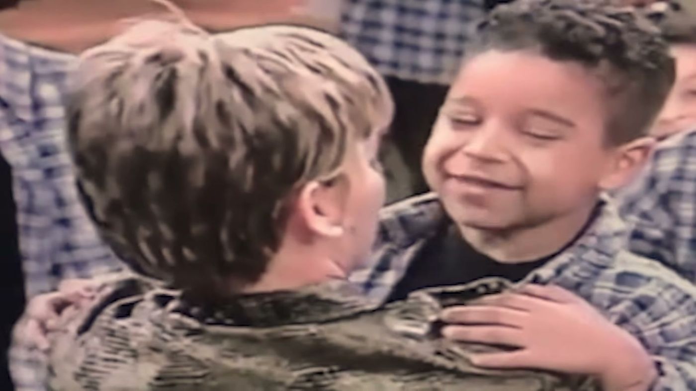 Franco de niño sonriendo